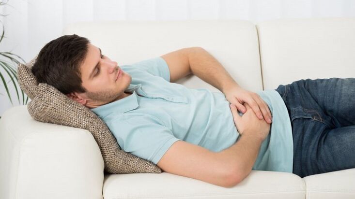 abdominal pain caused by parasites